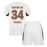 Camisa de Futebol Bayer Leverkusen Granit Xhaka #34 Equipamento Secundário Infantil 2024-25 Manga Curta (+ Calças curtas)